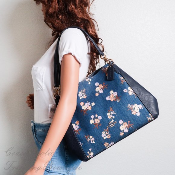 Coach Bags Nwt Coach Hallie Shoulder Bag With Painted Floral Poshmark